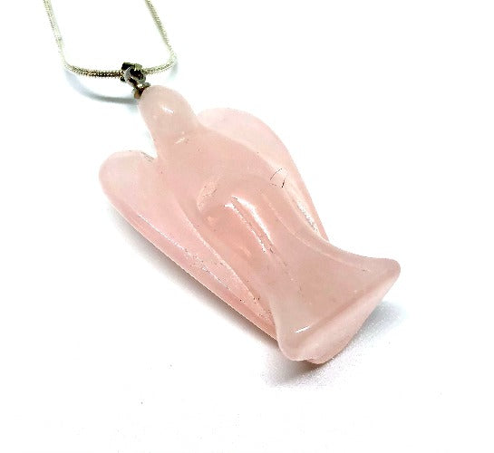 Rose Quartz Angel Necklace