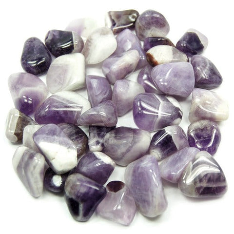 Chevron Amethyst Tumbled Stone