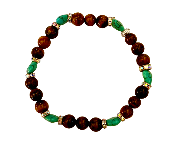 turquoise and tiger eye bracelet