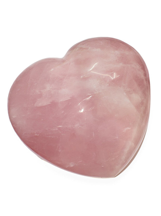 Pierre de quartz rose en forme de coeur